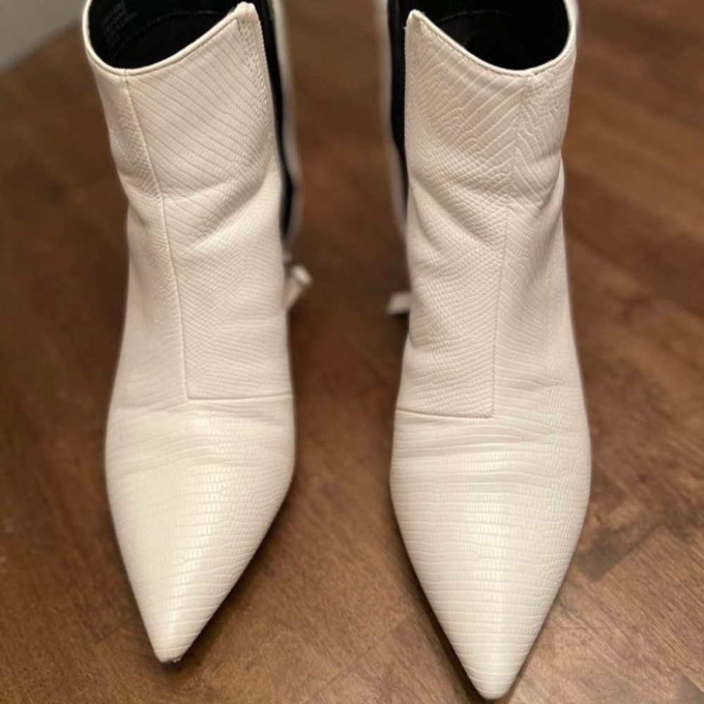 Women’s White Ankle Booties- TopShop
